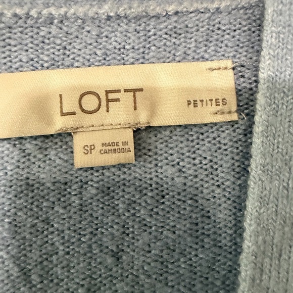 LOFT Soft Blue Women's Cardigan Sweater - Picture 2 of 6